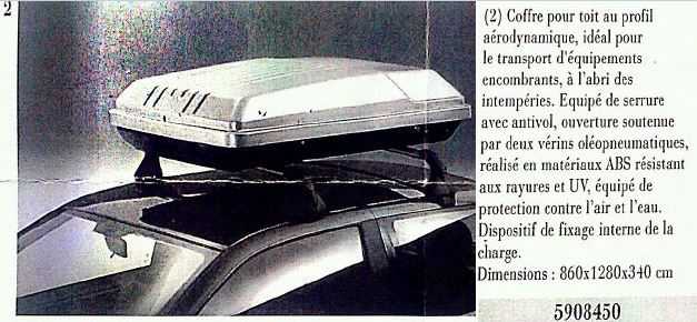 Vente porte-bagage coffre de toit fermé neuf