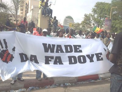 Une banderole du 23 juin(C) Elhadji Babacar MBENGUE Une banderole du 23 juin(C) Elhadji Babacar MBENGUE