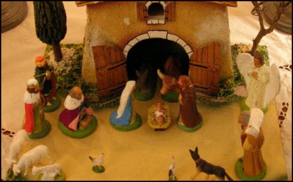 Les animaux de la crèche: l'âne et le boeuf