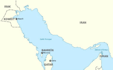 Carte du Golfe persique. Image du domaine public.