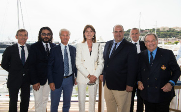 Didier Gamerdinger, Hani Farsi, Daryl Foster, S.A.R. la Princesse Caroline, Sir Stelios Haji-loannou, Patrick Bini, Roger Shine. Photo (c) Eric Mathon / Palais Princier Didier Gamerdinger, Hani Farsi, Daryl Foster, S.A.R. la Princesse Caroline, Sir Stelios Haji-loannou, Patrick Bini, Roger Shine. Photo (c) Eric Mathon / Palais Princier