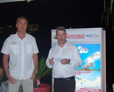 David Tomatis, Vice-Président Délégué de SPORTEL et Gilles Le Roc'h, Président de l'AIJC