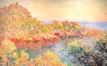 "Près Monte-Carlo", Claude Monet, 1883, image partielle du tableau. Photo (c) Charlotte Service-Longépé