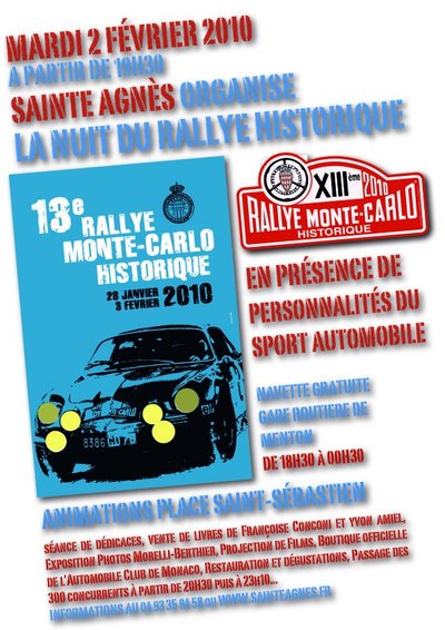 Avec la Nuit du Rallye Historique, Sainte-Agnès renoue avec la tradition !