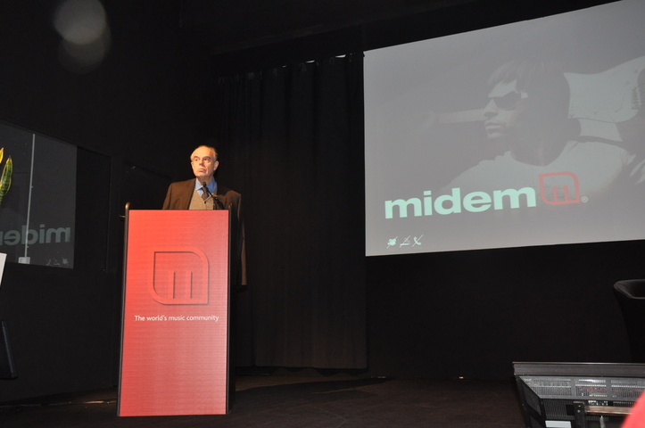 FREDERIC MITTERAND INAUGURE LE MIDEM A CANNES