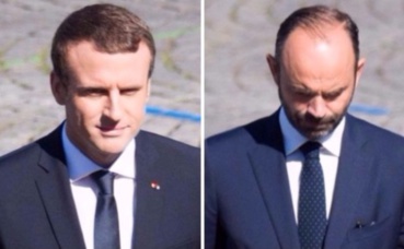 Emmanuel Macron et Édouard Philippe. Photos du domaine public.