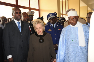 Le Président Wade accompagné du Premier ministre et de son épouse