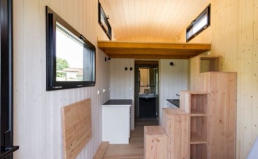 L'intérieur d'une tiny house. Photo (c) Hervé Dupin / MBois L'intérieur d'une tiny house. Photo (c) Hervé Dupin / MBois
