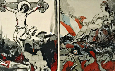 Caricature de presse. Photo (c) Charlotte Service-Longépé Caricature de presse. Photo (c) Charlotte Service-Longépé