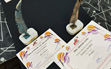 Trophées en bronze conçus par la plasticienne monégasque Belinda Bussotti. Photo (c) Charlotte Service-Longépé Trophées en bronze conçus par la plasticienne monégasque Belinda Bussotti. Photo (c) Charlotte Service-Longépé