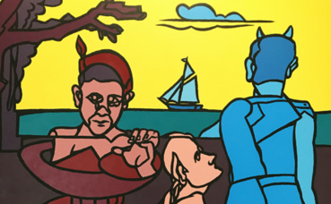 Valerio Adami au Musée Jean Cocteau de Menton. Photo (c) Charlotte Service-Longépé Valerio Adami au Musée Jean Cocteau de Menton. Photo (c) Charlotte Service-Longépé