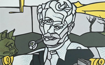 Jacques Derrida par Valerio Adami. Photo (c) Charlotte Service-Longépé Jacques Derrida par Valerio Adami. Photo (c) Charlotte Service-Longépé