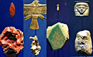 Cornaline, or, turquoise, lapis Lazulis, Photos montage (c) Charlotte Service-Longépé Cornaline, or, turquoise, lapis Lazulis, Photos montage (c) Charlotte Service-Longépé