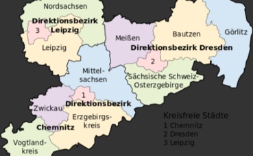 Carte de la région de Saxe (c) NordNordWest Carte de la région de Saxe (c) NordNordWest