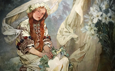 "La Vierge aux Lys". Photo (c) Charlotte Service-Longépé "La Vierge aux Lys". Photo (c) Charlotte Service-Longépé