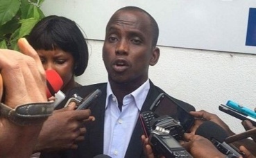 Sidi Diallo, S/G du Syndicat des professionnels de la presse privée de Guinée. Photo (c) Boubacar Barry