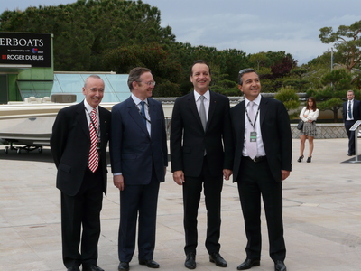 Arrivée du Maire de Monaco, Georges Marsan, pour l'inauguration de Top Marques. Photo (c) Islem Salmi