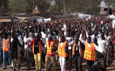 Les manifestants de Ouagadougou. Photo (c) P. Ilboudo Les manifestants de Ouagadougou. Photo (c) P. Ilboudo