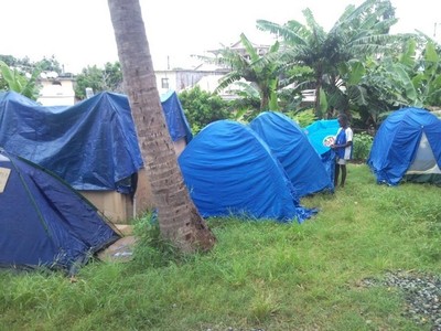 Les demandeurs d’asile vivent sous des tentes (c)Collectif des demandeurs d’asile et réfugiés de Mayotte.