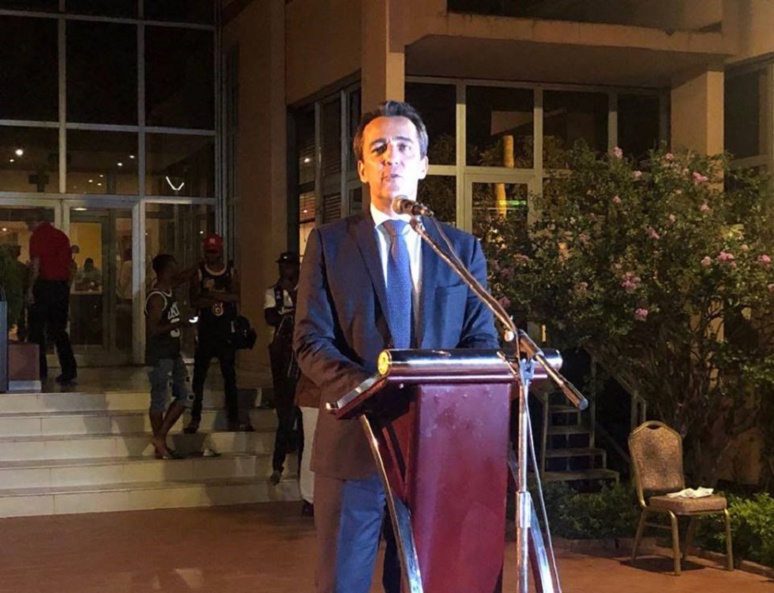 L’ambassadeur de France au Burkina Faso, Xavier Lapeyre De Cabanes dans son discours. (c) Ambassade de France au Burkina