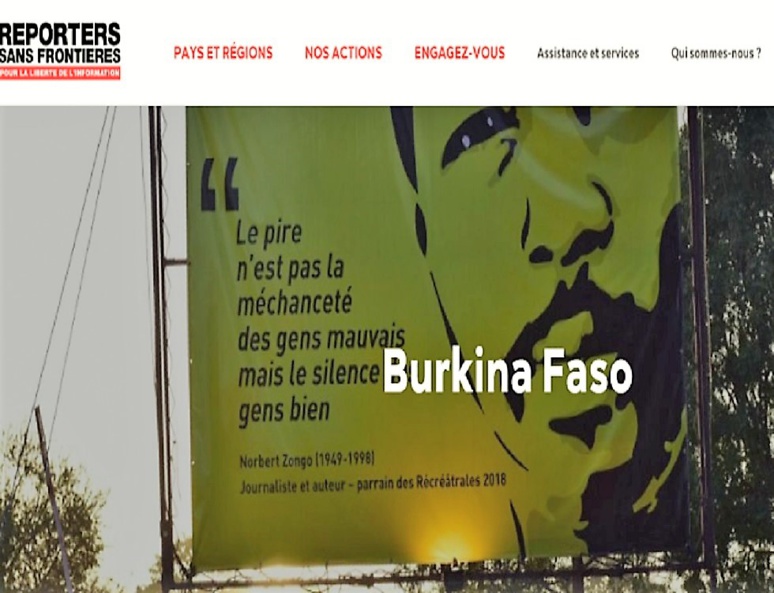 "le Burkina Faso se classe parmi les réussites du continent africain en matière de liberté de la presse"(c) droitlibre.tv