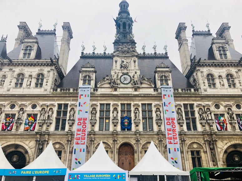 L'Hôtel de ville de Paris pour la fête de l'Europe (c)Ngh