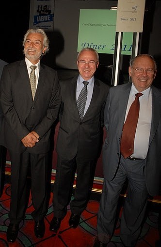 De gauche à droite: Alain Belhassen, Jean Léonetti, Richard Prasquier
