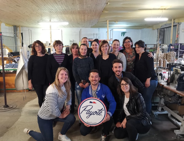 Toute l'équipe de Payote réunit à l'atelier avec Olivier Gelly (c) Payote Toute l'équipe de Payote réunit à l'atelier avec Olivier Gelly (c) Payote