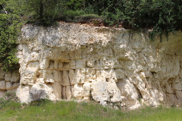 Coupe géologique du coteau des Arpents du Soleil. © J. P. Coupe géologique du coteau des Arpents du Soleil. © J. P.