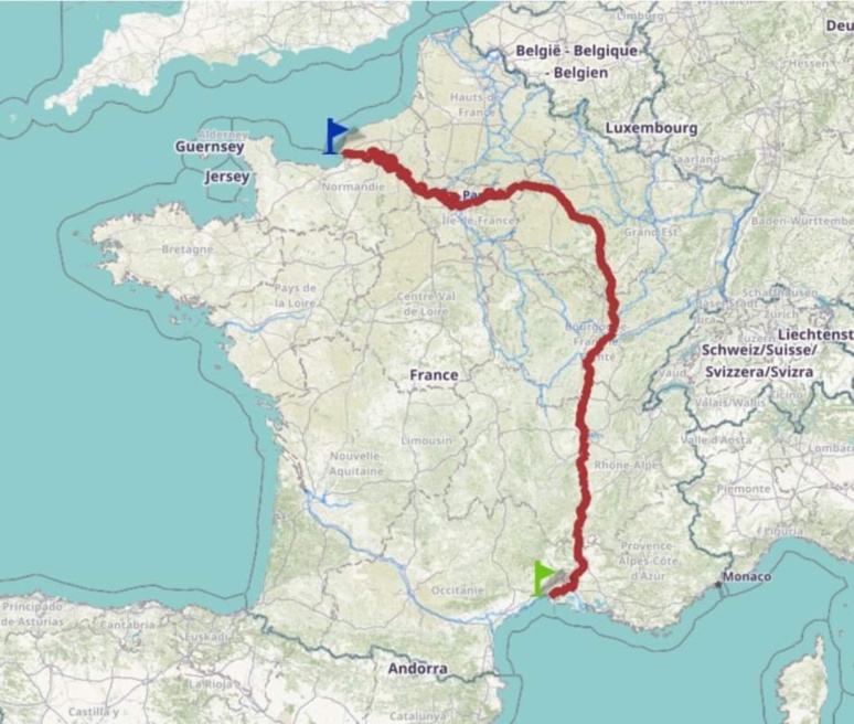 L’itinéraire Le Havre - Le Grau-du-Roi © Voies navigables de France L’itinéraire Le Havre - Le Grau-du-Roi © Voies navigables de France