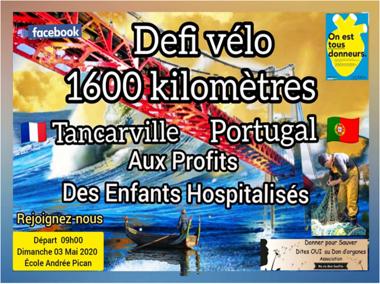 Affiche de son défi dont le départ est prévu le 3 mai 2020 © Steve Malherbe Affiche de son défi dont le départ est prévu le 3 mai 2020 © Steve Malherbe