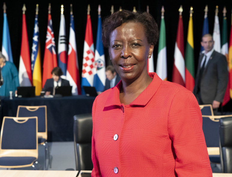 Louise Moushikiwabo, SG de la Farncophonie. Monaco 2019, photo crédit: Antoine Jamonneau. Louise Moushikiwabo, SG de la Farncophonie. Monaco 2019, photo crédit: Antoine Jamonneau.