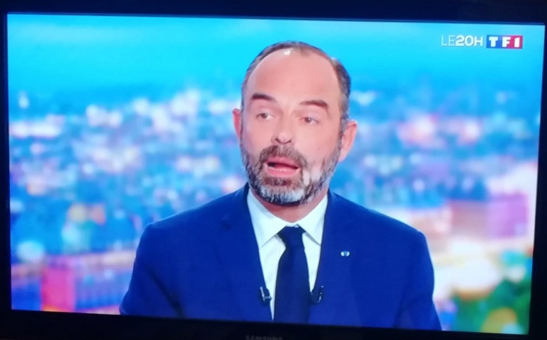 Edouard Philippe, Premier ministre était l'invité du JT de 20h de TF1 le mercredi 11 décembre © M. Cugnot