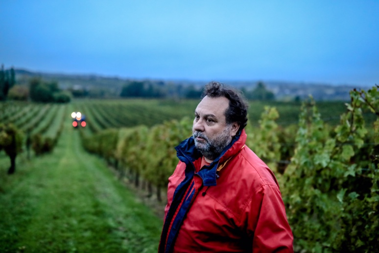 Laurent Cassy dans son vignoble de Château Chillac - Photo©Guillaume Bonneau Laurent Cassy dans son vignoble de Château Chillac - Photo©Guillaume Bonneau