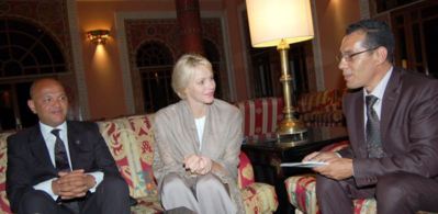 Photo (c) MAP. Cliquez sur l'image pour lire l'interview dans le journal marocain Le Matin.