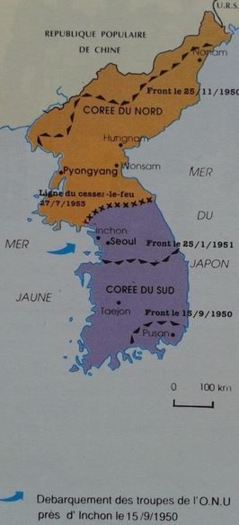 La séparation entre la Corée du Sud et la Corée du Nord a débouché sur trois ans de guerre, de 1950 à 1953.
