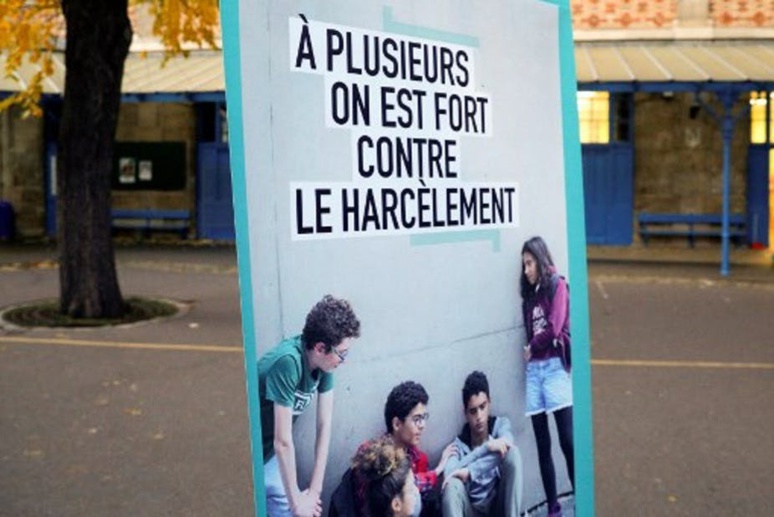A l'occasion de la journée nationale contre le harcèlement scolaire. Geoffroy Van Der Hasselt / AFP