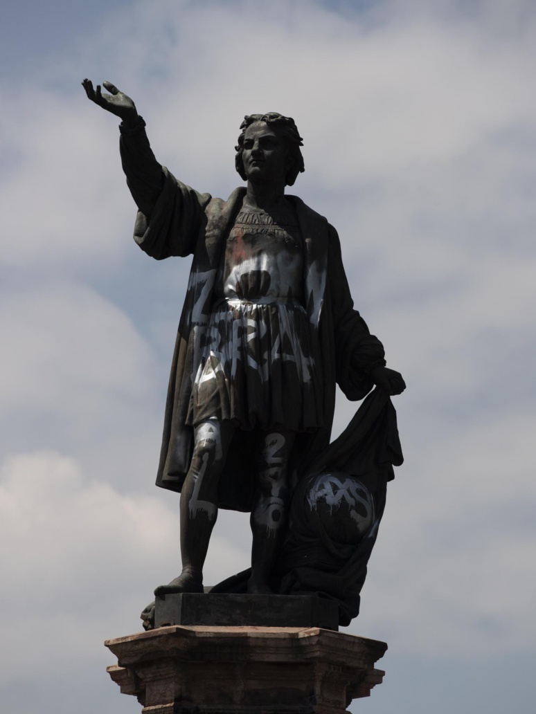 La statue de Christophe Colomb déplacée "dans un lieu sûr" (c) DR