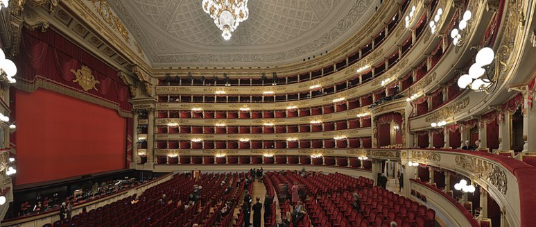 Le fabuleux intérieur de la Scala de Milan (c) DR Le fabuleux intérieur de la Scala de Milan (c) DR