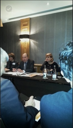 Jean-Michel Baylet et Anne Lauvergeon à l'hôtel Scribe à Paris. Photo Nathalie Langelier Jean-Michel Baylet et Anne Lauvergeon à l'hôtel Scribe à Paris. Photo Nathalie Langelier