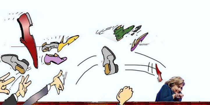 DESSIN DE PRESSE: Hillary Clinton a eu shoe