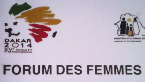 Banderole du Forum des femmes. Photo: Mar Mbengue