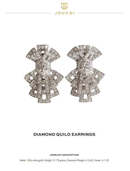 Diamond Quilo Earrings. (c) Jovadi via Gem Luxury PR