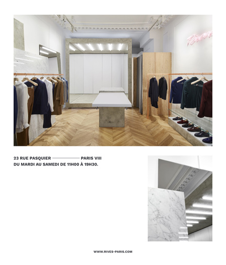 RIVES, 23 Rue Pasquier, Paris . (c) RIVES Via Dessauvages Communication. RIVES, 23 Rue Pasquier, Paris . (c) RIVES Via Dessauvages Communication.