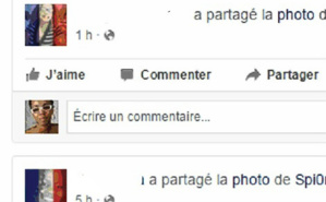 Copie écran des photos de profil temporaires bleu-blanc-rouge