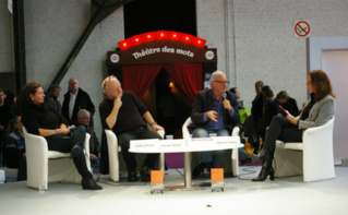 Michel Gheude, Claude Semal et Sabine de Ville lors du débat. Photo © Fanny Silva