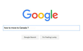 Recherche Google "How to move to Canada", capture d'écran