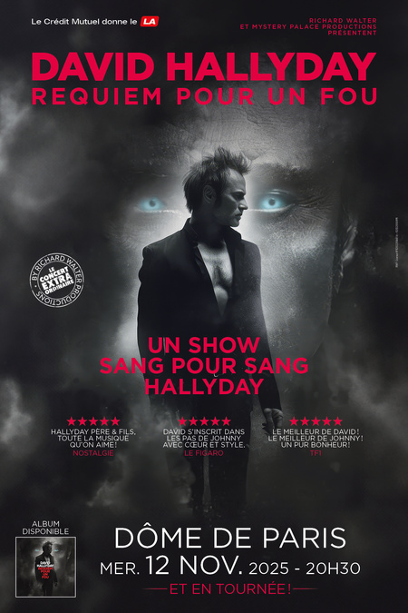 David Hallyday revient au Dôme de Paris le 12/11 pour Requiem pour un fou David Hallyday revient au Dôme de Paris le 12/11 pour Requiem pour un fou