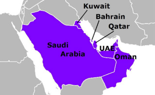 Le CCG réunit les six pétromonarchies du Golfe persique. Image du domaine public.
