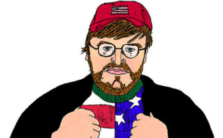 Dessin de Michael Moore (c) Jacqueline Kato Dessin de Michael Moore (c) Jacqueline Kato